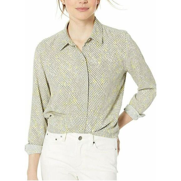 Equipment Femme Essential Silverlin Multi Snakeprint Geo Button-Down Top XS - Picture 2 of 12
